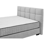 BED MET MATRAS 160 cm x 200 cm, textiel, materiaal hout lichtgrijs thumbnail 7
