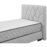 BED MET MATRAS 120 cm x 200 cm, textiel, materiaal hout lichtgrijs thumbnail 6