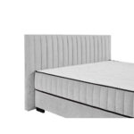 BED MET MATRAS 180 cm x 200 cm, textiel, materiaal hout lichtgrijs thumbnail 4