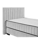 BED MET MATRAS 120 cm x 200 cm, textiel, materiaal hout lichtgrijs thumbnail 7