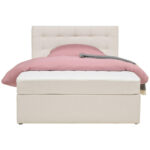 BED MET MATRAS x, hout, crème textiel thumbnail 5