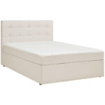 BED MET MATRAS x, hout, crème textiel thumbnail 7