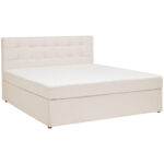 BED MET MATRAS x, hout, crème textiel thumbnail 6