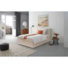 BED MET MATRAS x, hout, crème textiel