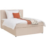 BED MET MATRAS x, hout, crème textiel thumbnail 2
