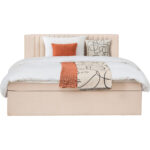 BED MET MATRAS x, hout, crème textiel thumbnail 7