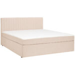 BED MET MATRAS x, hout, crème textiel thumbnail 6