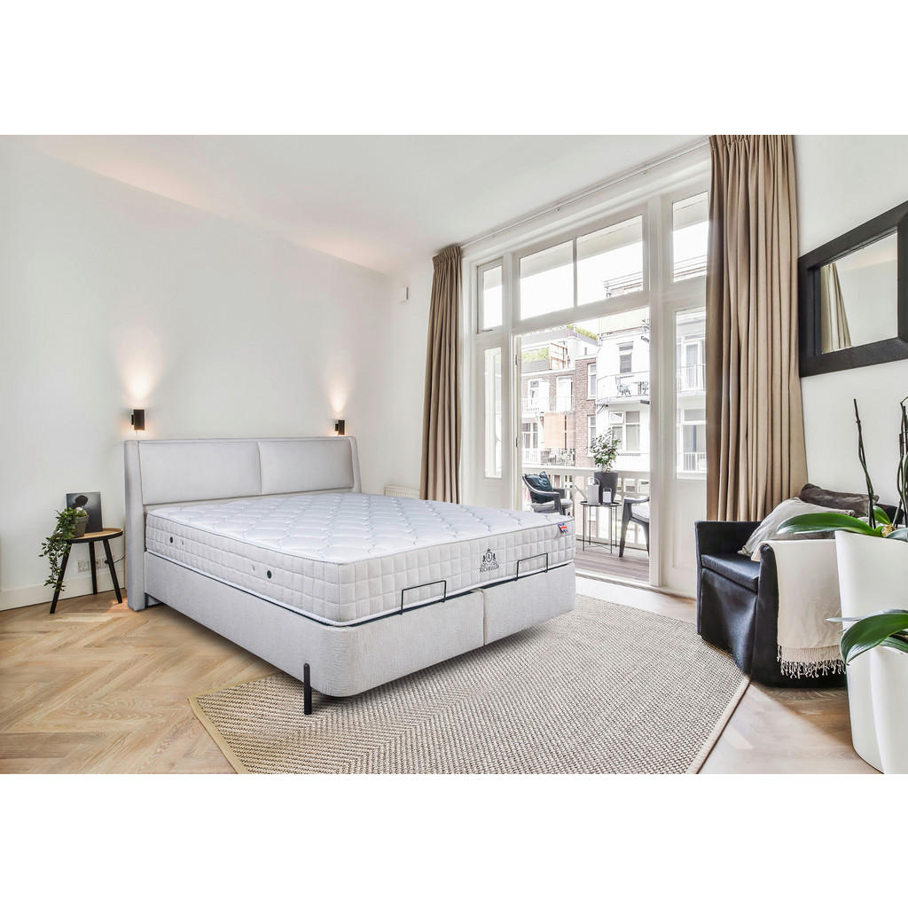 BEDDEN MET MATRAS x , hout, metaal