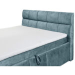 BED MET MATRAS 180 cm x 200 cm, blauw textiel thumbnail 6