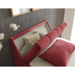 BED MET MATRAS 120 cm x 200 cm, textiel, houtmateriaal rood thumbnail 4