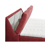 BED MET MATRAS 180 cm x 200 cm, textiel, houtmateriaal rood thumbnail 3