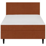 BED MET MATRAS 90 cm x 200 cm, rood textiel thumbnail 7