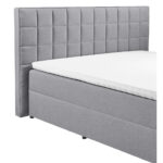 BED MET MATRAS 180 cm x 200 cm, textiel, materiaal hout grijs thumbnail 6