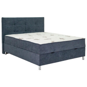 BED MET MATRAS 120 cm x 200 cm, metaal, textiel grijs