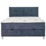 BED MET MATRAS 160 cm x 200 cm, metaal, textiel grijs thumbnail 2