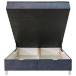 BED MET MATRAS 160 cm x 200 cm, metaal, textiel grijs thumbnail 3