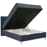 BED MET MATRAS 160 cm x 200 cm, metaal, textiel grijs thumbnail 4
