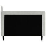 BED MET MATRAS 90 cm x 200 cm, grijs textiel thumbnail 3