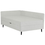 BED MET MATRAS 90 cm x 200 cm, grijs textiel thumbnail 5