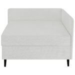 BED MET MATRAS 90 cm x 200 cm, grijs textiel thumbnail 6