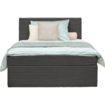 BED MET MATRAS x , hout, textiel grijs thumbnail 5