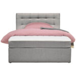 BED MET MATRAS x , hout, textiel grijs thumbnail 3
