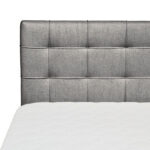 BED MET MATRAS x , hout, textiel grijs thumbnail 4