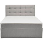 BED MET MATRAS x , hout, textiel grijs thumbnail 6