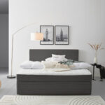 BED MET MATRAS x , textiel, houtgrijs thumbnail 1