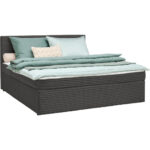 BED MET MATRAS x , textiel, houtgrijs thumbnail 2