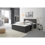BED MET MATRAS x , textiel, houtgrijs thumbnail 3