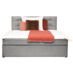 BED MET MATRAS x , hout, textiel grijs thumbnail 7