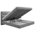 BED MET MATRAS 140 cm x 200 cm, hout, textiel, houtmateriaal grijs thumbnail 5