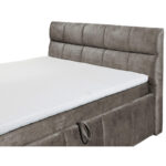 BED MET MATRAS 180 cm x 200 cm, grijswit textiel thumbnail 3