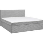 BED MET MATRAS x, hout, zilverkleurig textiel thumbnail 7