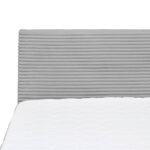 BED MET MATRAS x, hout, zilverkleurig textiel thumbnail 5