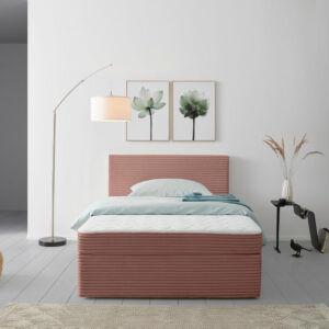 BED MET MATRAS x, hout, antiekroze textiel