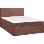 BED MET MATRAS x, hout, antiekroze textiel thumbnail 6