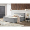 BED MET MATRAS 180 cm x 200 cm, lichtgrijs