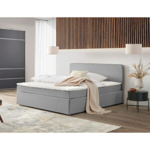 BED MET MATRAS 160 cm x 200 cm, lichtgrijs