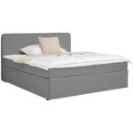 BED MET MATRAS 160 cm x 200 cm, lichtgrijs thumbnail 2