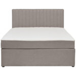 BED MET MATRAS x , hout, lichtgrijs textiel thumbnail 7
