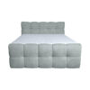 BED MET MATRAS 160 cm x 200 cm, hout, textiel, houtmateriaal lichtgrijs