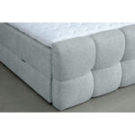 BED MET MATRAS 160 cm x 200 cm, hout, textiel, houtmateriaal lichtgrijs thumbnail 5