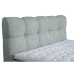 BED MET MATRAS 160 cm x 200 cm, hout, textiel, houtmateriaal lichtgrijs thumbnail 3