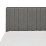 BED MET MATRAS x , hout, donkergrijs textiel thumbnail 6