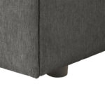 BED MET MATRAS x , hout, donkergrijs textiel thumbnail 4