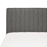 BED MET MATRAS x , hout, donkergrijs textiel thumbnail 5