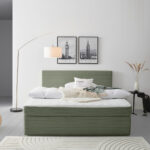 BED MET MATRAS x, hout, textiel groen thumbnail 1