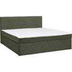 BED MET MATRAS x, hout, textiel groen thumbnail 4